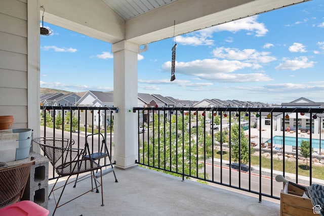 4064 W 1850 N Unit F302, Lehi, UT 84043 - balcony with a residential view and view of pool