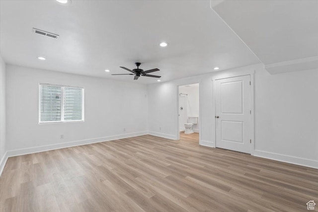 1734 E Muss Dr, Eagle Mountain, UT 84005 - unfurnished room with recessed lighting, light wood-type flooring, and a ceiling fan