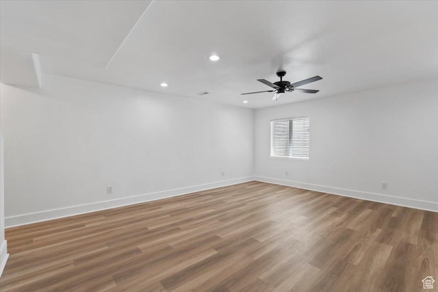 1734 E Muss Dr, Eagle Mountain, UT 84005 - spare room featuring recessed lighting, a ceiling fan, and wood finished floors