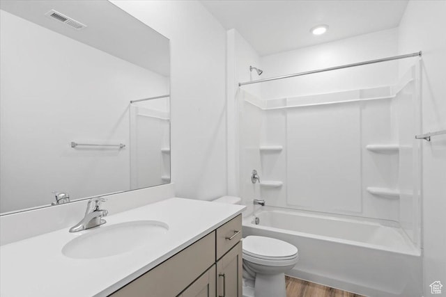 1734 E Muss Dr, Eagle Mountain, UT 84005 - full bathroom featuring vanity, bathing tub / shower combination, and wood finished floors