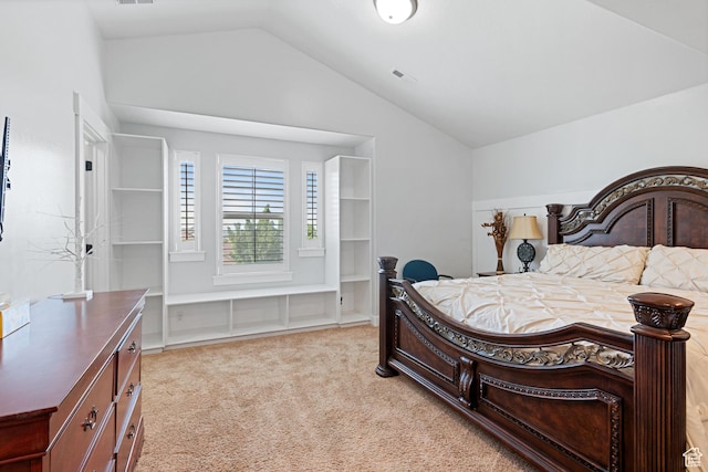 6923 W Long Ridge Dr S, Herriman, UT 84096 - bedroom with lofted ceiling and light colored carpet