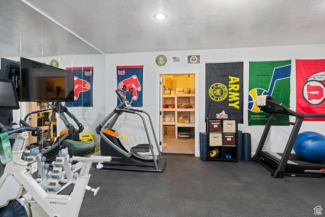 6923 W Long Ridge Dr S, Herriman, UT 84096 - exercise area featuring a textured ceiling