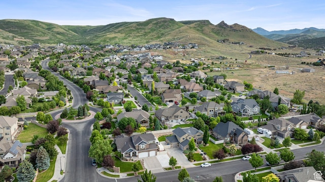 6923 W Long Ridge Dr S, Herriman, UT 84096 - aerial view of property's location featuring nearby suburban area and a mountain backdrop