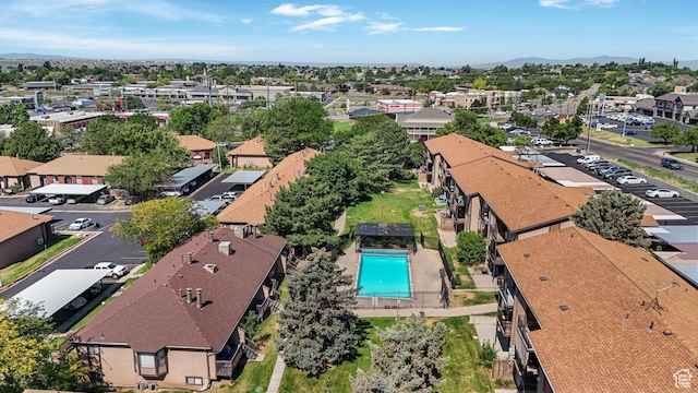 5667 S Aspen Ct E, South Ogden, UT 84403 - aerial view of residential area with a pool