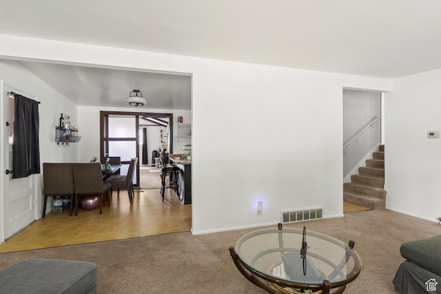 4299 Monroe Blvd, South Ogden, UT 84403 - living room featuring carpet and stairs