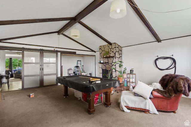 4299 Monroe Blvd, South Ogden, UT 84403 - rec room featuring billiards table, carpet, and french doors