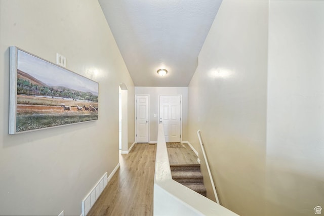 2051 E 1180 S, Spanish Fork, UT 84660 - hallway featuring wood finished floors and arched walkways