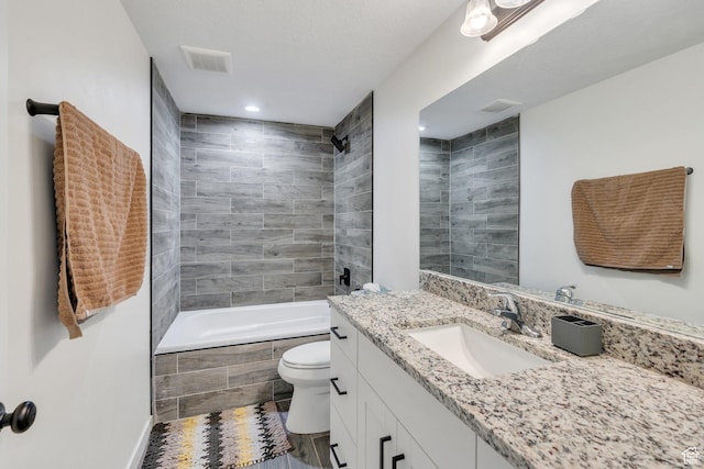 128 E 840 N, Santaquin, UT 84655 - full bath with vanity, tiled shower / bath, and recessed lighting