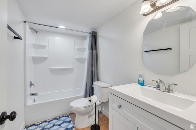 128 E 840 N, Santaquin, UT 84655 - full bath featuring vanity, tile patterned floors, and shower / tub combo