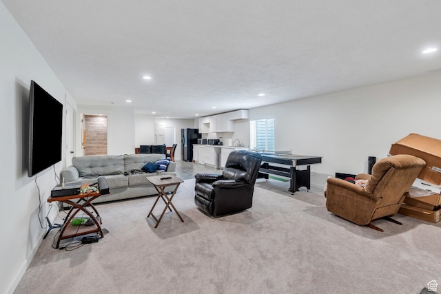 128 E 840 N, Santaquin, UT 84655 - living room featuring recessed lighting and light carpet