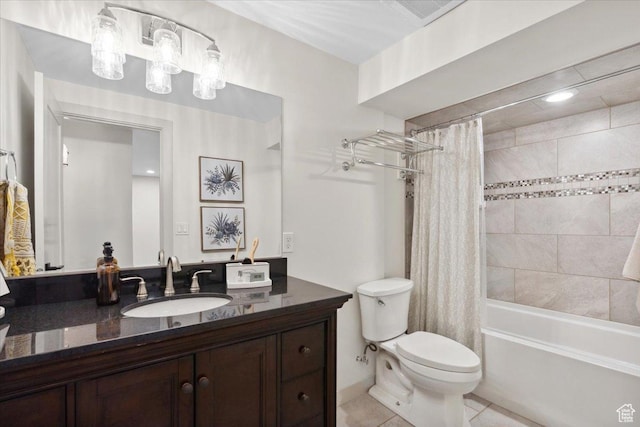 2494 E Murray Holladay Rd S, Holladay, UT 84117 - full bath featuring vanity, tile patterned flooring, and shower / bath combination with curtain