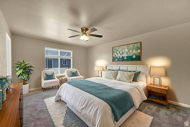 419 E 475 N, Ogden, UT 84404 - carpeted bedroom with baseboards and a ceiling fan