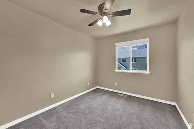 419 E 475 N, Ogden, UT 84404 - spare room featuring dark colored carpet and a ceiling fan