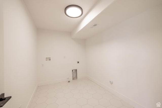 335 E Ventura Blvd, Stansbury Park, UT 84074 - laundry room with hookup for a gas dryer, electric dryer hookup, washer hookup, and light tile patterned floors
