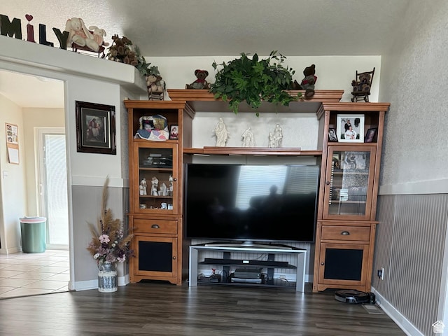 810 N 2300 W, Tremonton, UT 84337 - living room with dark wood finished floors and a textured wall