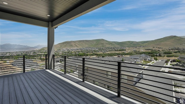 7233 W Summit Top Ln, Herriman, UT 84096 - wooden terrace with a mountain view