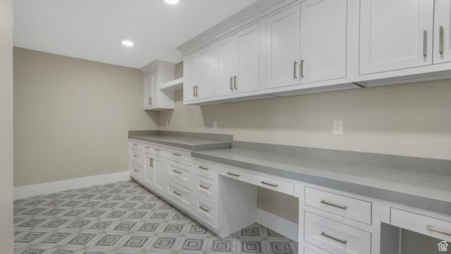 7233 W Summit Top Ln, Herriman, UT 84096 - unfurnished office with recessed lighting, built in study area, and light floors