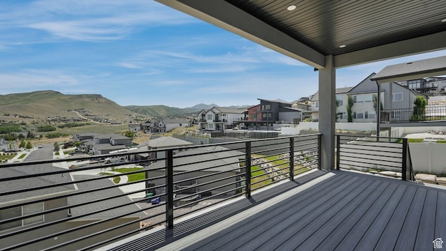 7233 W Summit Top Ln, Herriman, UT 84096 - deck featuring a residential view and a mountain view