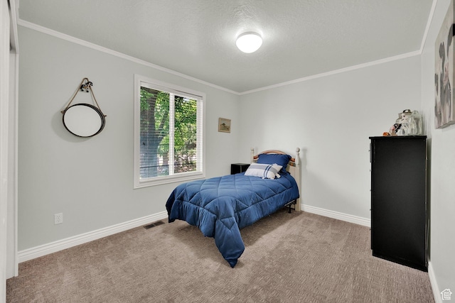 369 E Shelley Ln, Grantsville, UT 84029 - bedroom with ornamental molding, carpet flooring, and a textured ceiling