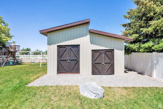 369 E Shelley Ln, Grantsville, UT 84029 - view of shed with a fenced backyard