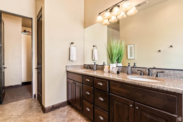 4962 W Boulder Vw, Hurricane, UT 84737 - bathroom featuring double vanity and tile patterned floors