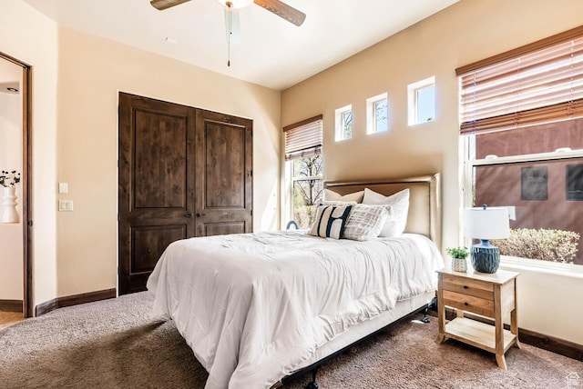 4962 W Boulder Vw, Hurricane, UT 84737 - carpeted bedroom featuring baseboards and ceiling fan