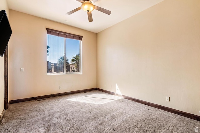4962 W Boulder Vw, Hurricane, UT 84737 - carpeted spare room featuring baseboards and a ceiling fan