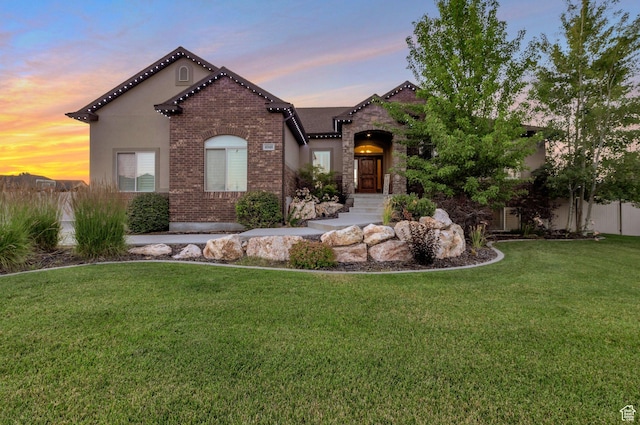 4948 W 4025 S, West Haven, UT 84401 - view of front of home with stucco siding, brick siding, and stone siding