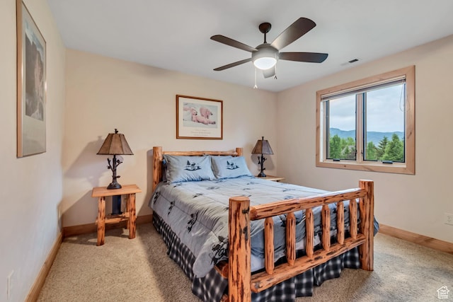 2984 Winterton Rd, Charleston, UT 84032 - bedroom with carpet floors and a ceiling fan
