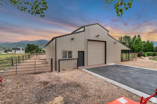 2984 Winterton Rd, Charleston, UT 84032 - outdoor structure at dusk with asphalt driveway and a mountain view