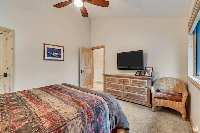 2984 Winterton Rd, Charleston, UT 84032 - bedroom featuring light colored carpet and a ceiling fan