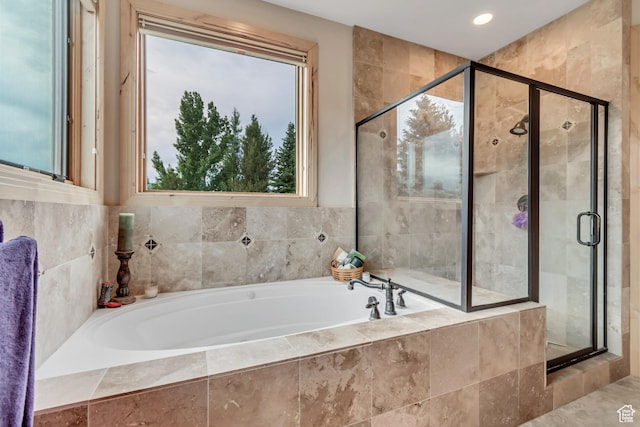 2984 Winterton Rd, Charleston, UT 84032 - bathroom with a garden tub, a shower stall, and recessed lighting