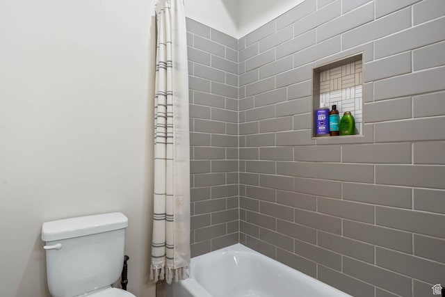 3214 S Red Sands Way, Hurricane, UT 84737 - bathroom with toilet and shower / bath combo with shower curtain