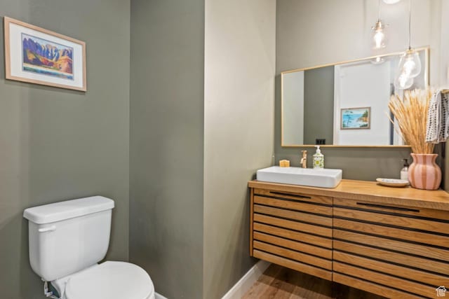 3214 S Red Sands Way, Hurricane, UT 84737 - bathroom with vanity and wood finished floors