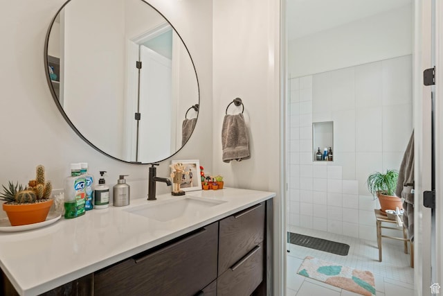 3214 S Red Sands Way, Hurricane, UT 84737 - bathroom featuring vanity and a tile shower