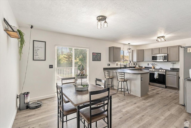 655 S 100 W, Santaquin, UT 84655 - dining area featuring plenty of natural light, light wood-type flooring, and a textured ceiling