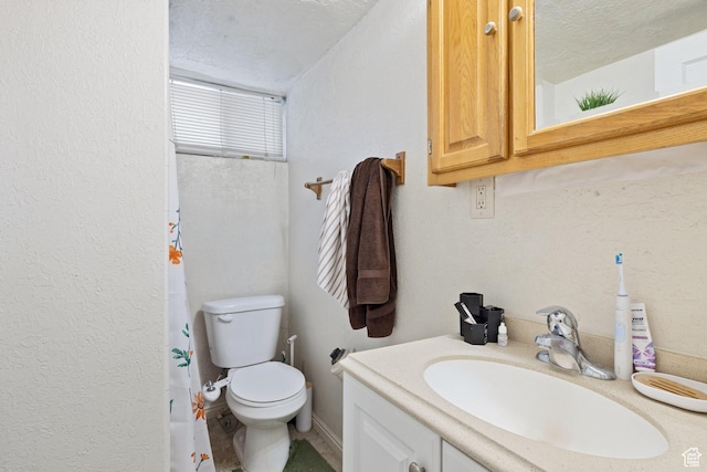 143 N 800 W, Provo, UT 84601 - bathroom with vanity, a textured ceiling, a shower with shower curtain, and a textured wall