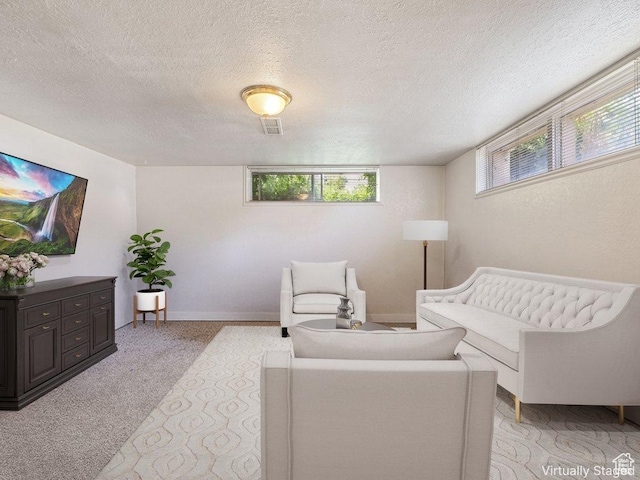 143 N 800 W, Provo, UT 84601 - living room featuring a textured ceiling and light colored carpet
