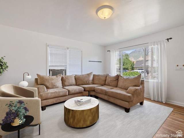 143 N 800 W, Provo, UT 84601 - living room with wood finished floors and cooling unit