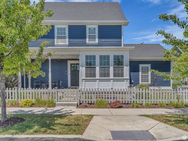 4966 W Willamette Way S, South Jordan, UT 84095 - view of front of property with covered porch and roof with shingles