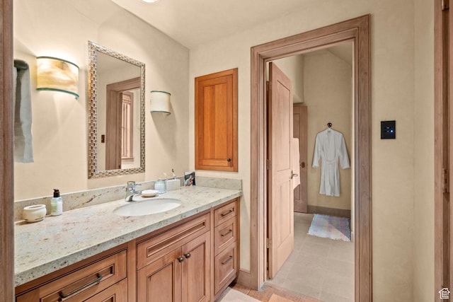 6033 S 2300 E, Holladay, UT 84121 - bathroom with vanity and tile patterned flooring