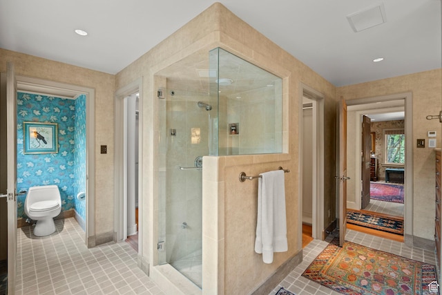 6033 S 2300 E, Holladay, UT 84121 - full bathroom with a shower stall and tile patterned flooring
