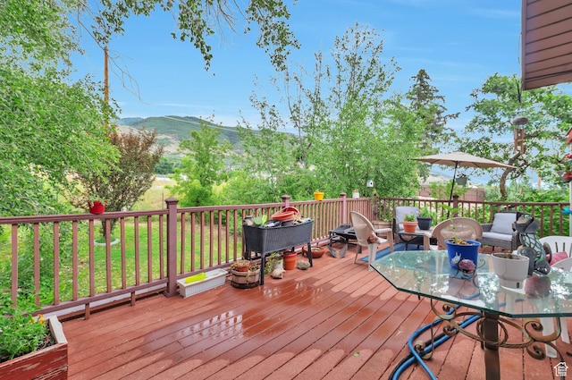 1162 N Newport Ln E, Kaysville, UT 84037 - wooden deck with a mountain view
