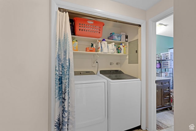 3684 W 4625 S, Roy, UT 84067 - laundry room with electric panel and separate washer and dryer