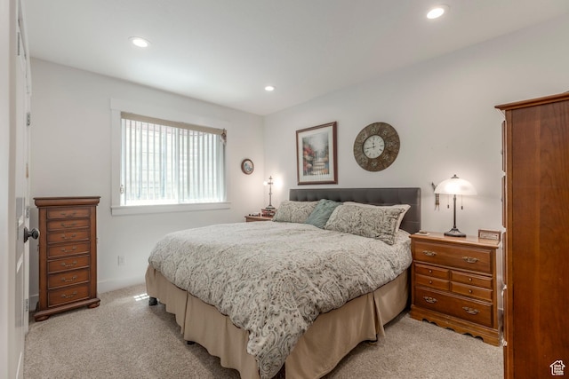 9532 S Willow Trail Way S, Jordan, UT 84095 - bedroom with light colored carpet and recessed lighting