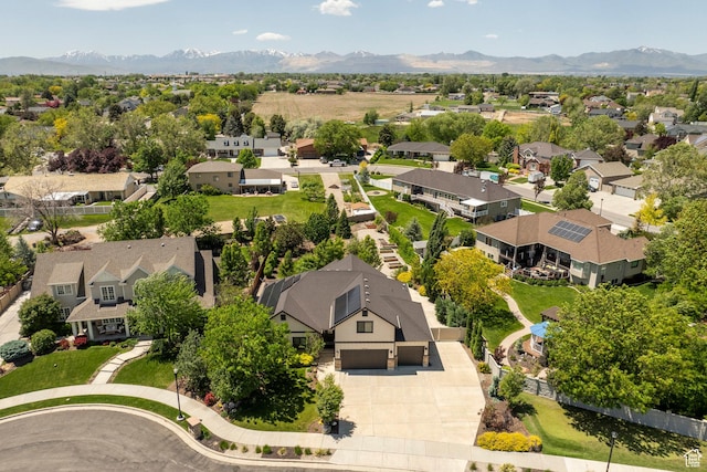 9532 S Willow Trail Way S, Jordan, UT 84095 - aerial view of residential area featuring a mountain backdrop