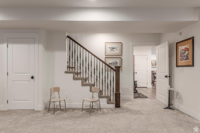 9532 S Willow Trail Way S, Jordan, UT 84095 - stairs with carpet floors and baseboards