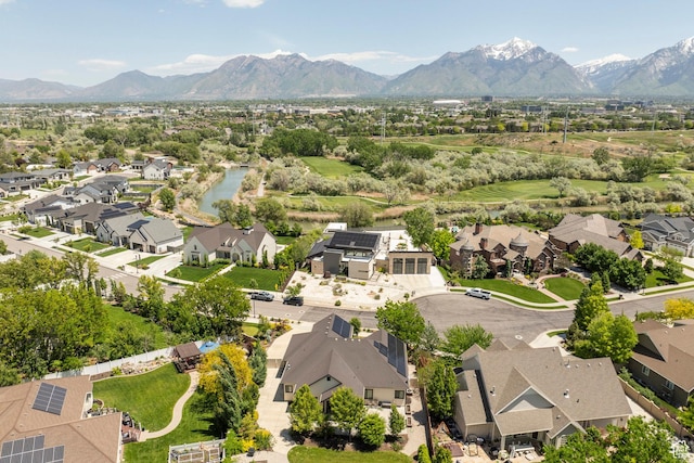 9532 S Willow Trail Way S, Jordan, UT 84095 - aerial perspective of suburban area featuring a mountainous background