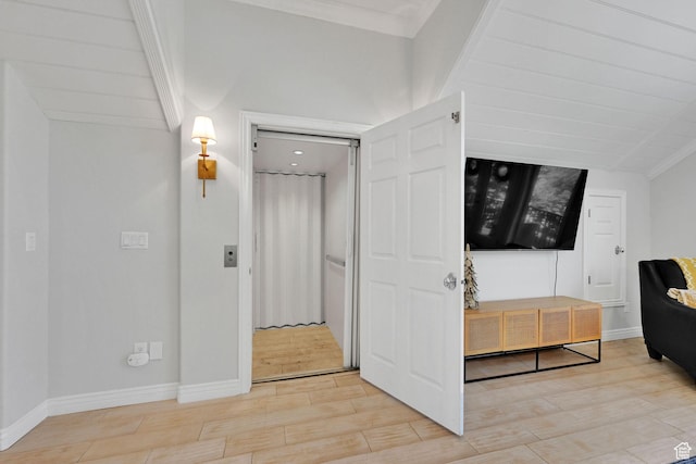3990 Summer Ridge Rd, Morgan, UT 84050 - foyer featuring light wood finished floors and ornamental molding