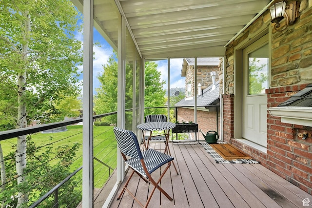 3990 Summer Ridge Rd, Morgan, UT 84050 - sunroom with vaulted ceiling